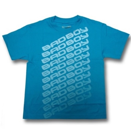 Bad Boy Kids Tee - Repeating Logo - Blue